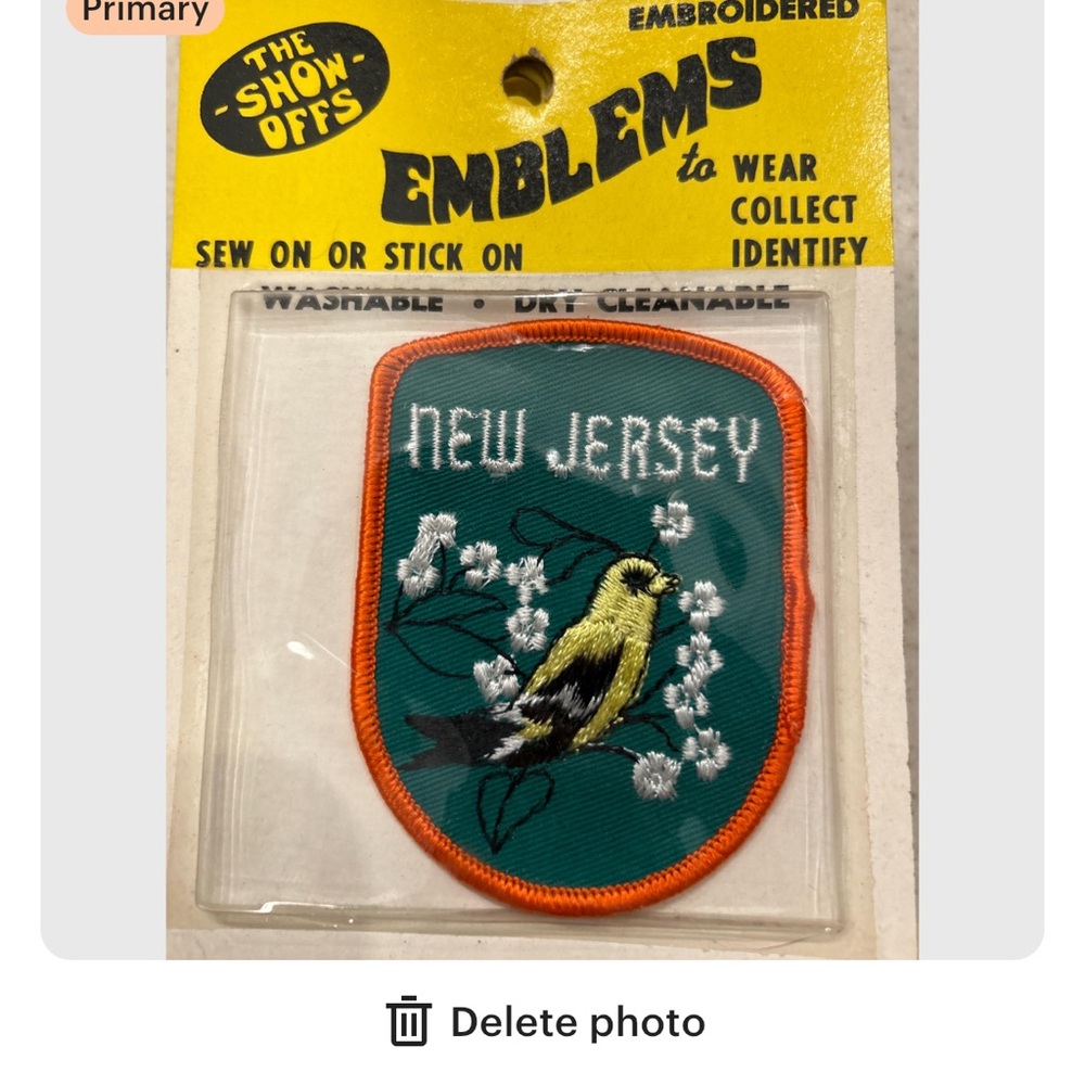 Emblems Embroidered Patch 'The Show Offs' vintage 70s New Jersey